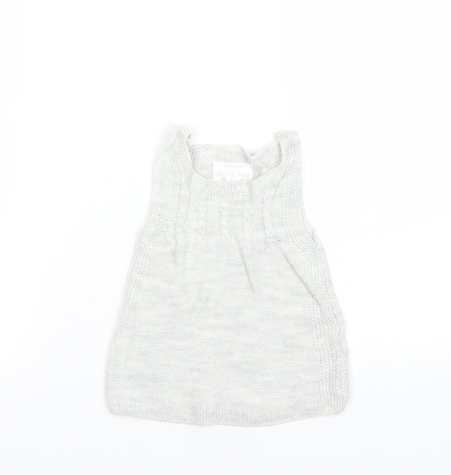 F&F Girls Grey   Tank Dress  Size 6-9 Months
