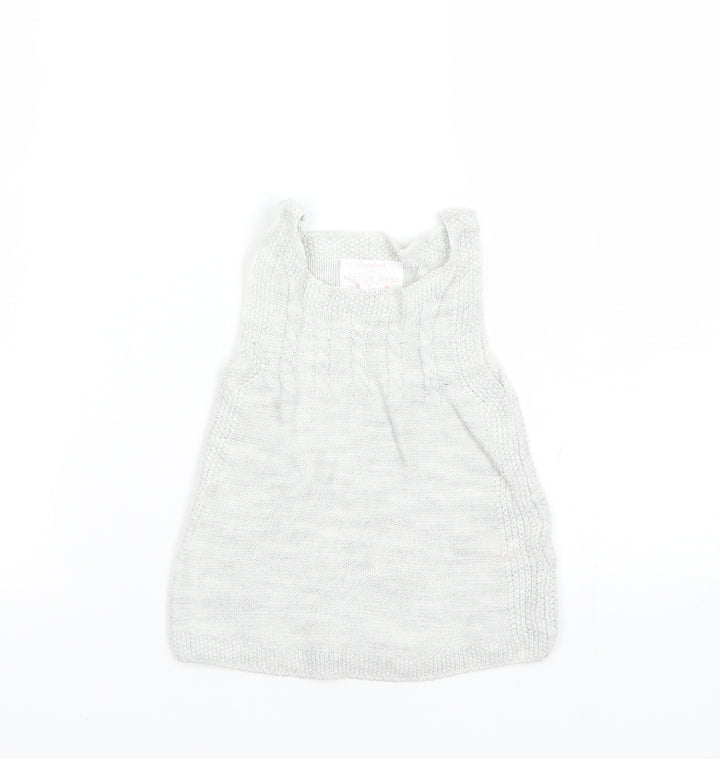 F&F Girls Grey   Tank Dress  Size 6-9 Months