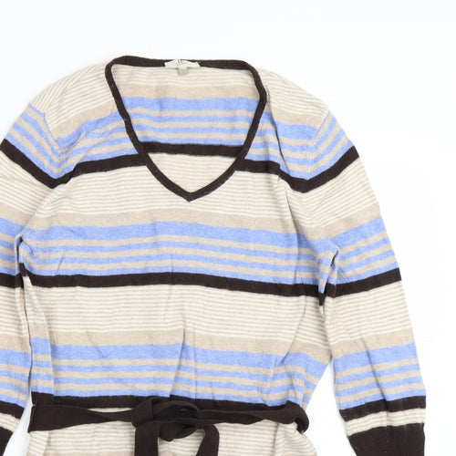 CC Womens Multicoloured Striped  Pullover Jumper Size M