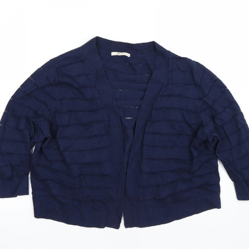 TU Womens Blue Striped  Cape Jumper Size 18