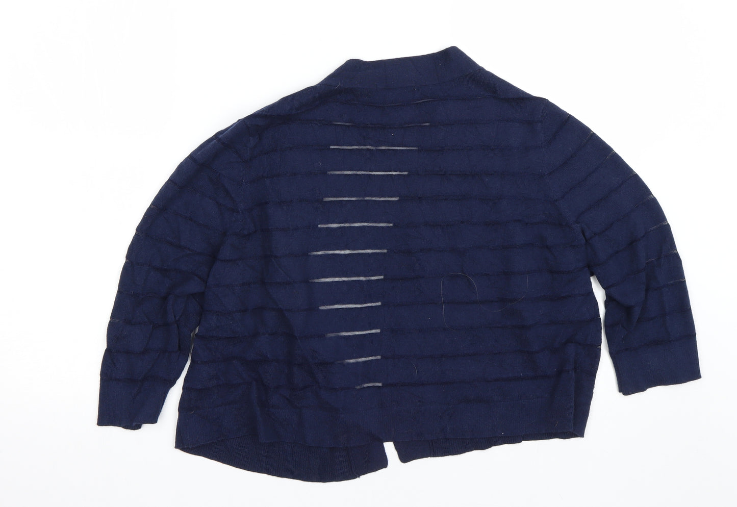 TU Womens Blue Striped  Cape Jumper Size 18