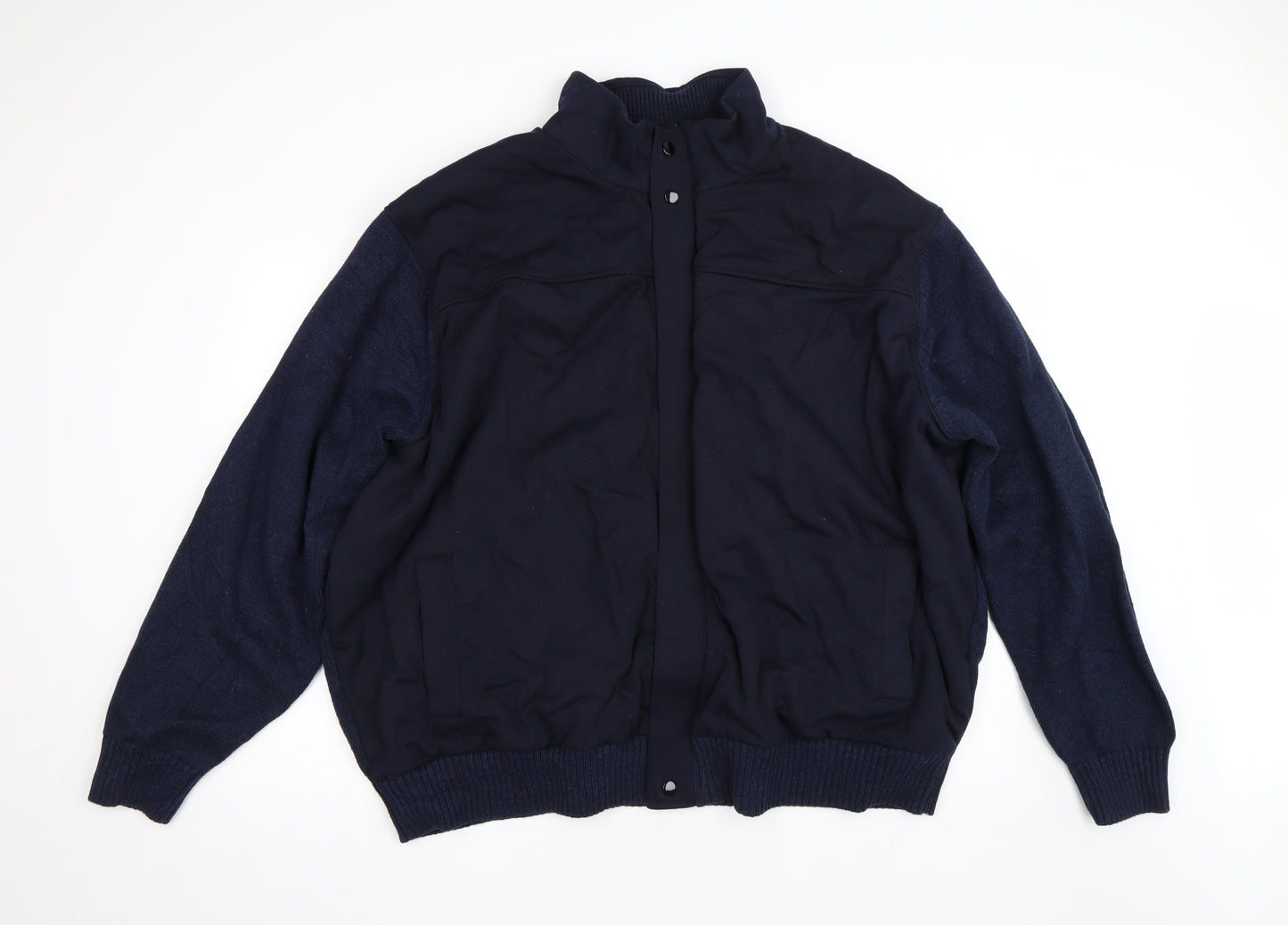 Willow & brown Mens Blue   Full Zip Sweatshirt Size 3XL