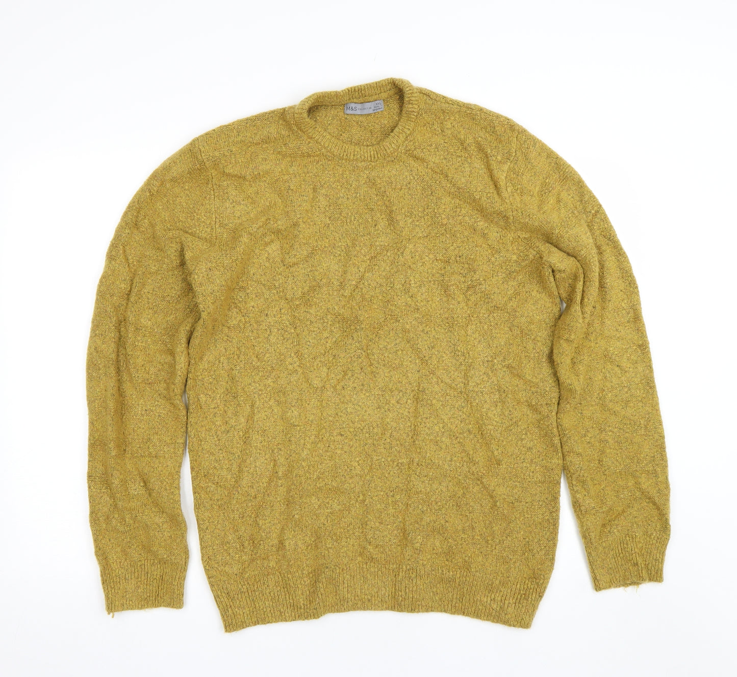 M&S Womens Yellow   Pullover Jumper Size 2XL