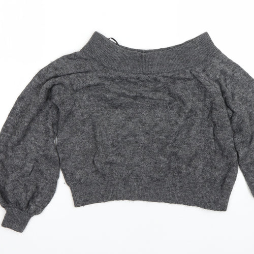 H&M Womens Grey   Pullover Jumper Size S