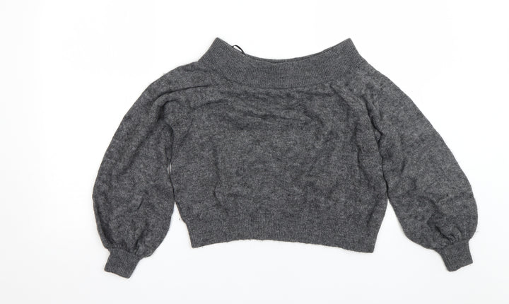 H&M Womens Grey   Pullover Jumper Size S