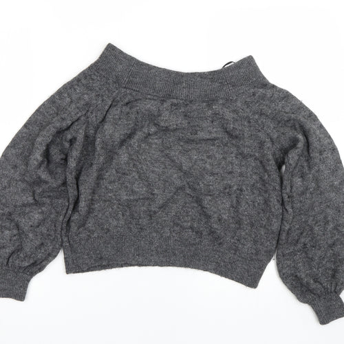 H&M Womens Grey   Pullover Jumper Size S