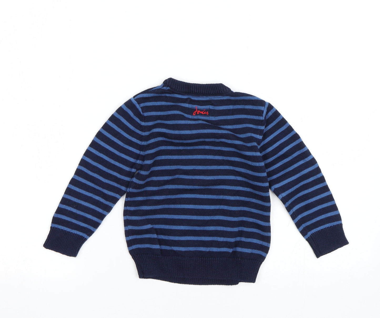 Joules Boys Blue Striped  Pullover Jumper Size 3 Years  - Christmas