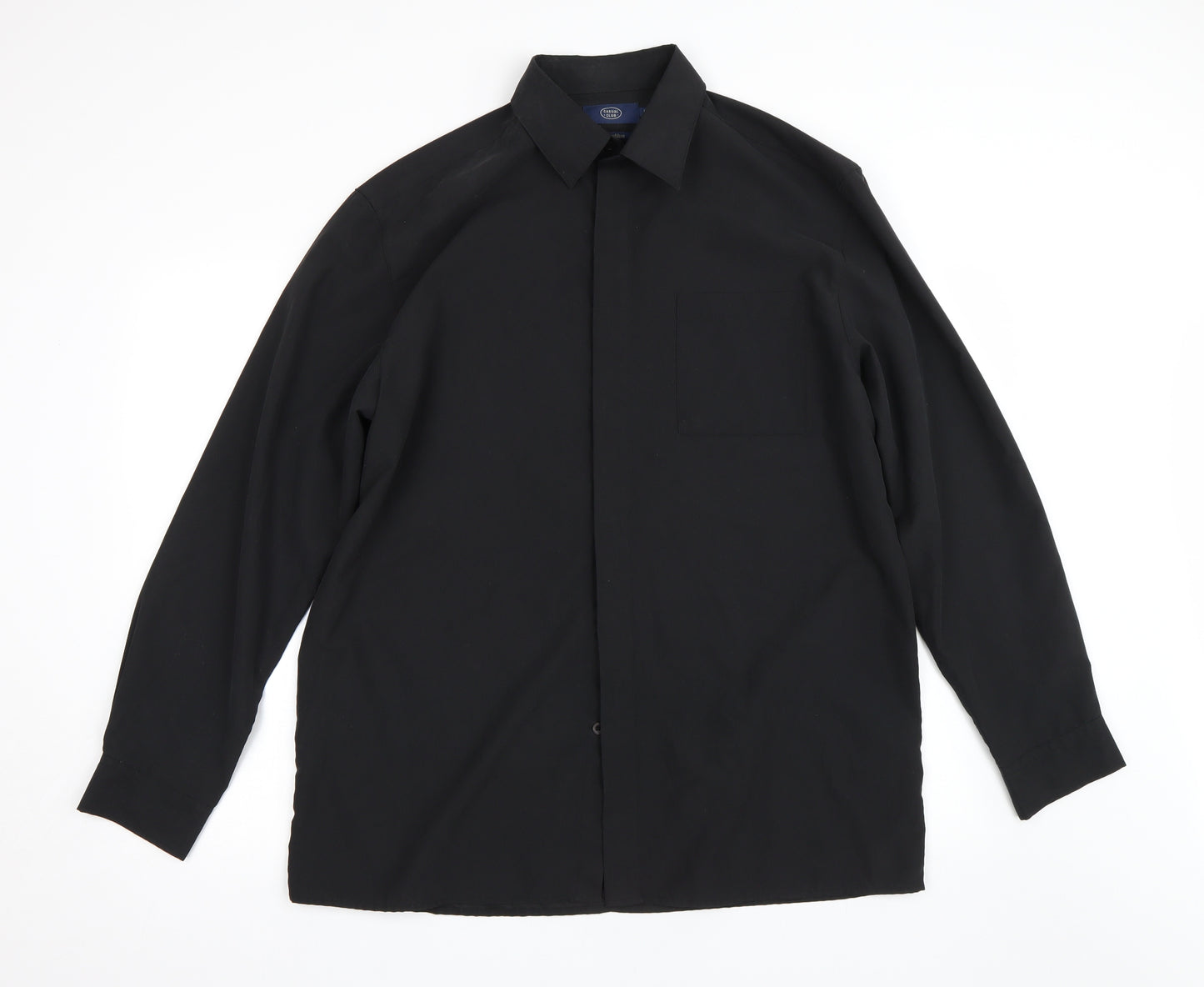 Casual Club Mens Black    Dress Shirt Size L