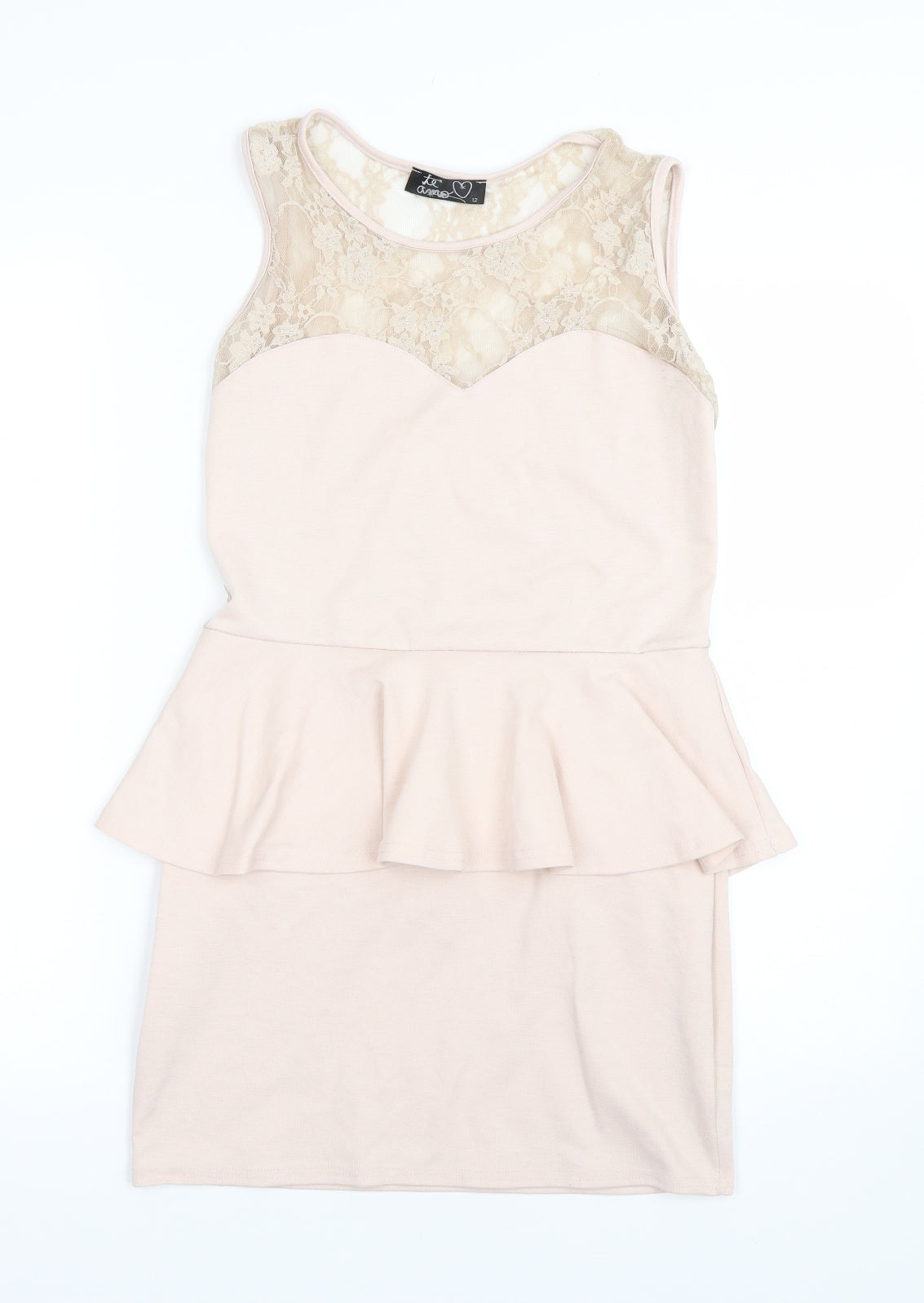 New Look Womens Pink Floral  Tank Dress  Size 12