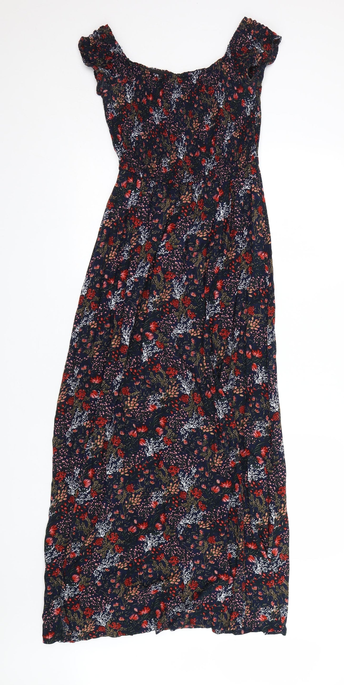 Izabel Womens Blue Floral  Tank Dress  Size 10
