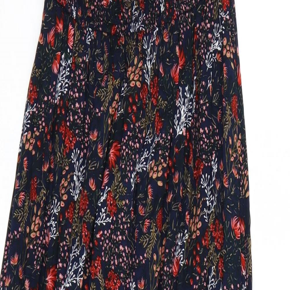 Izabel Womens Blue Floral  Tank Dress  Size 10