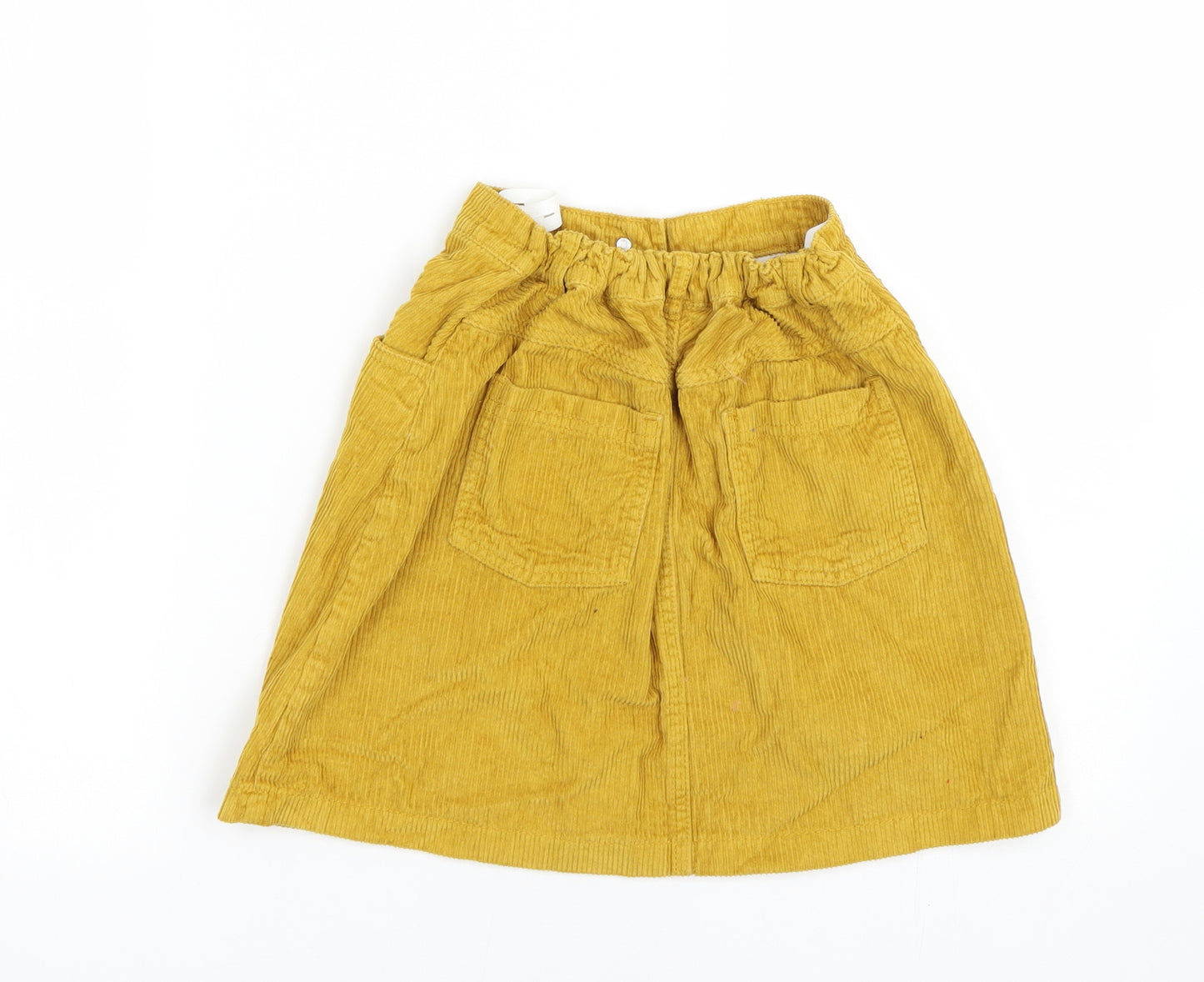 F&F Girls Yellow  Corduroy Mini Skirt Size 11-12 Years