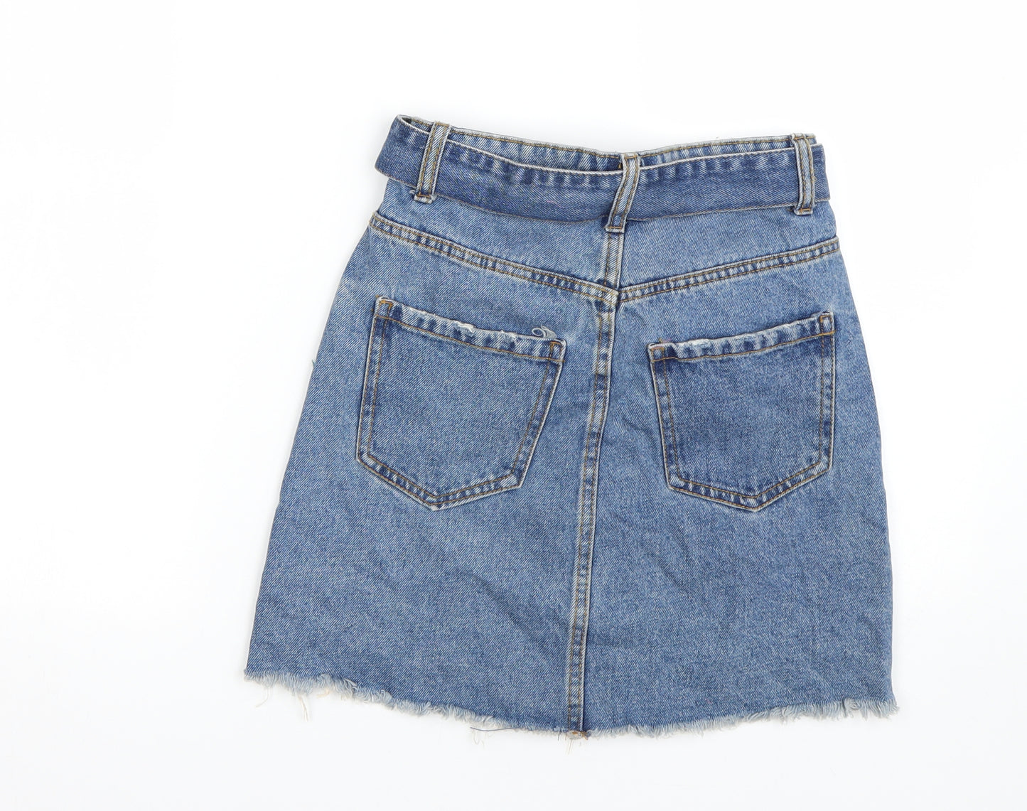 Primark Womens Blue  Denim Mini Skirt Size 4