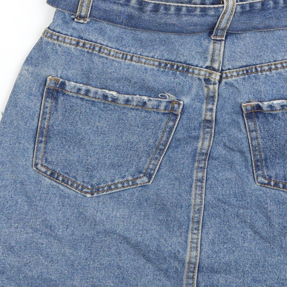 Primark Womens Blue  Denim Mini Skirt Size 4