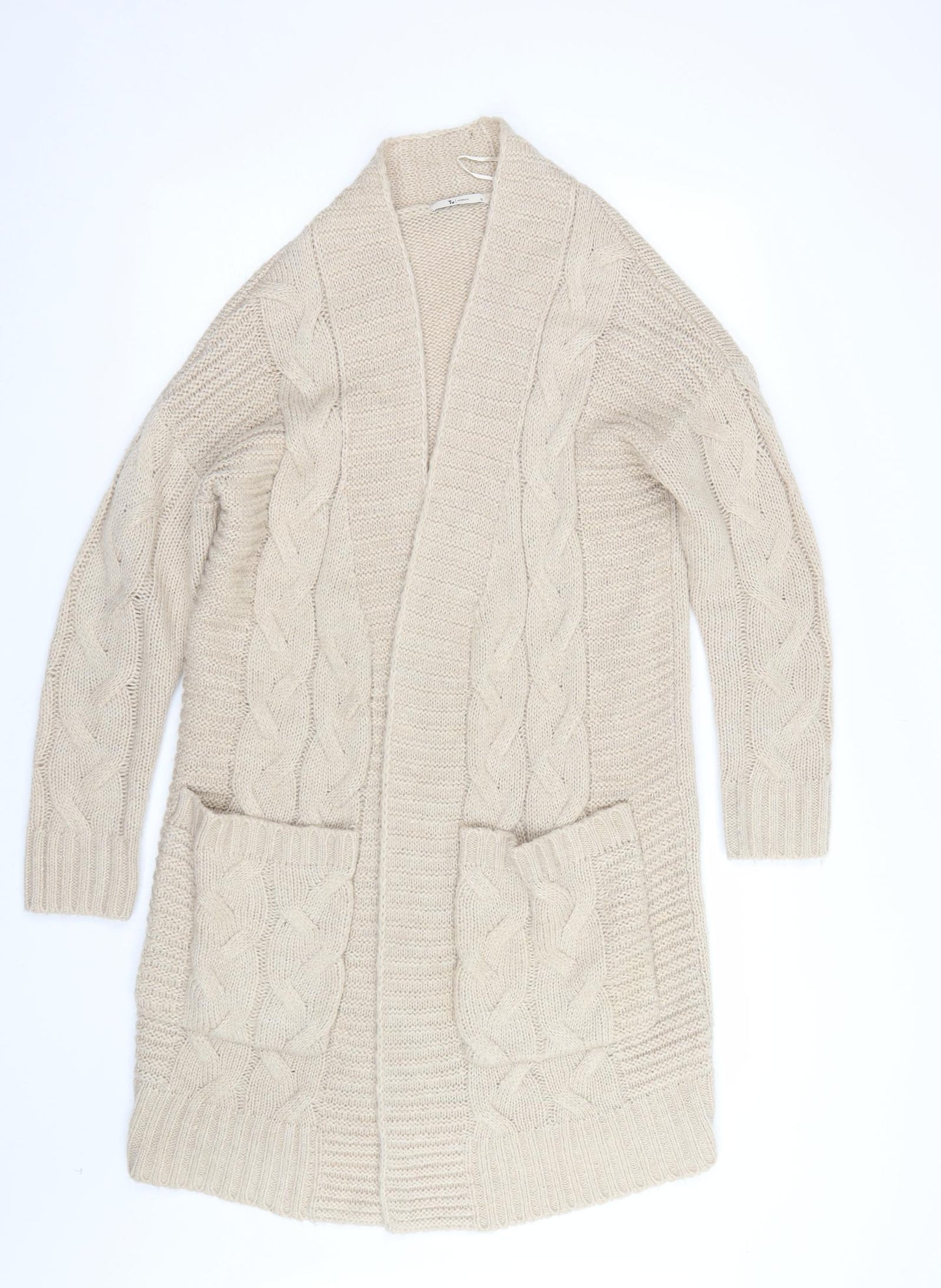 TU Womens Beige   Cardigan Jumper Size 12
