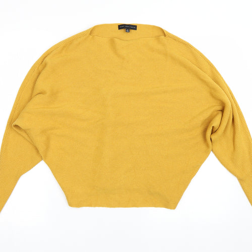 Joan Vass Womens Yellow   Pullover Jumper Size M