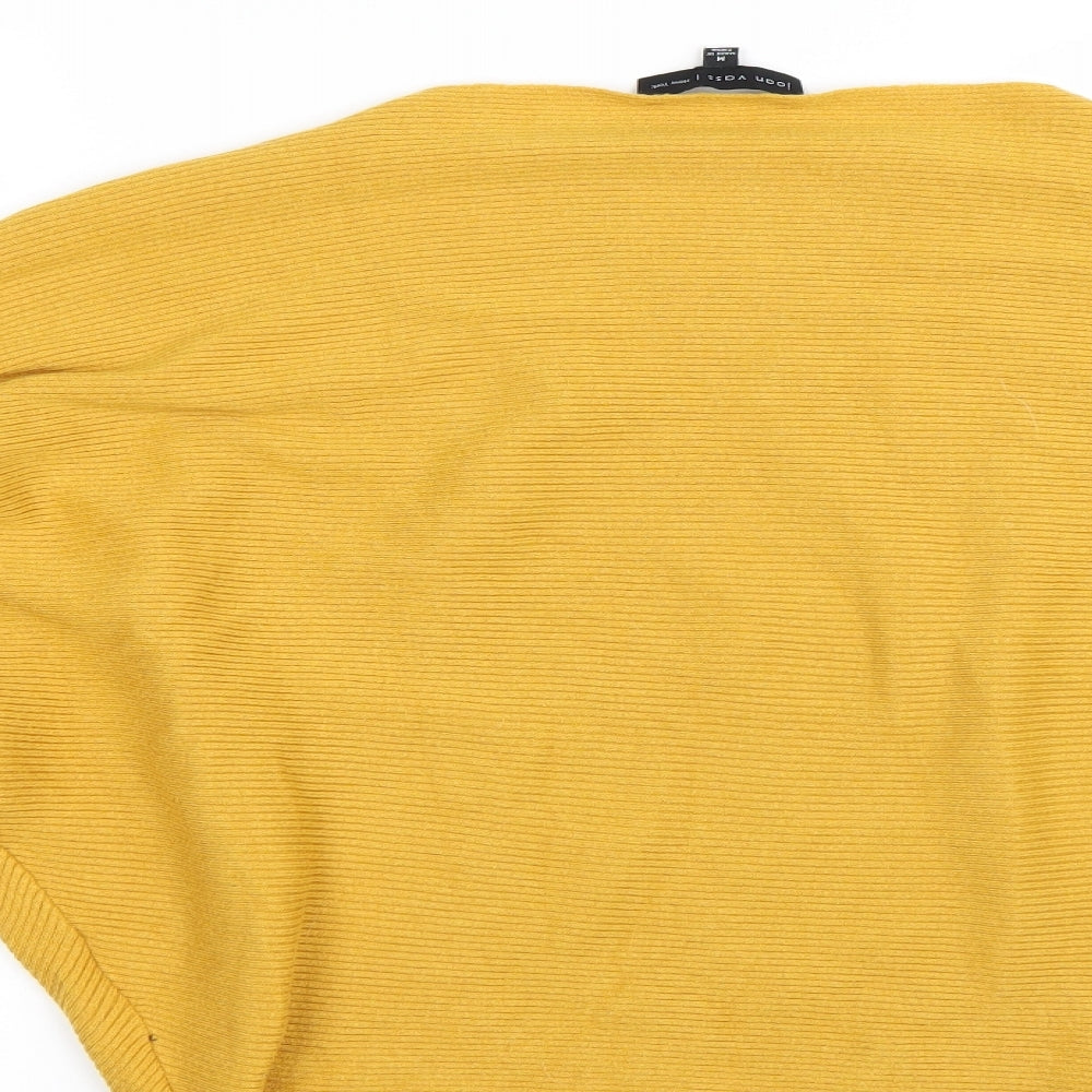Joan Vass Womens Yellow   Pullover Jumper Size M