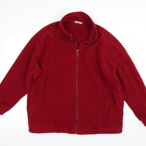 St Micheal Womens Red   Full Zip Sweatshirt Size 14