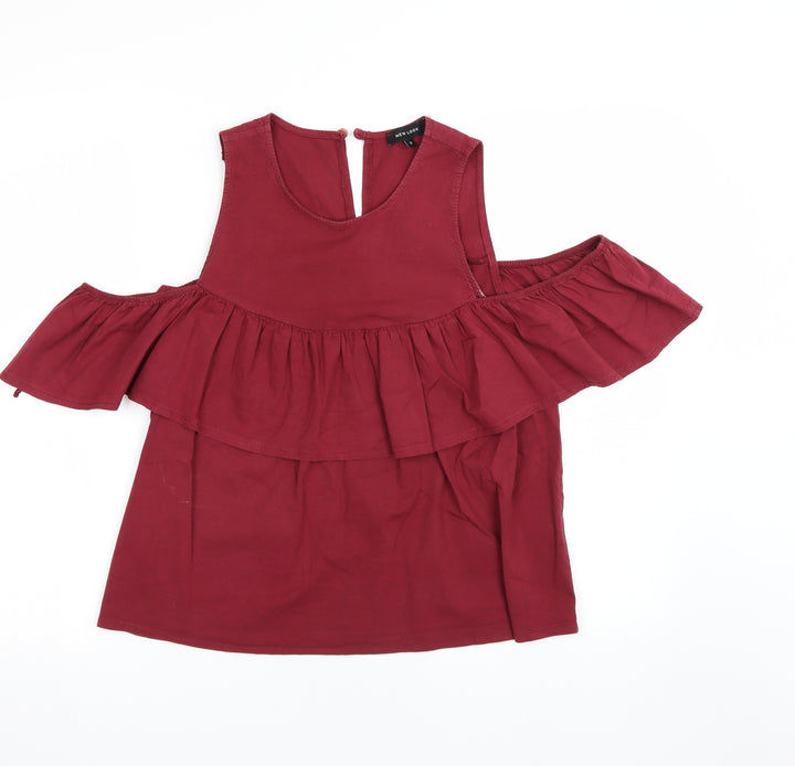 New Look Womens Red Tunic Jumper Size S