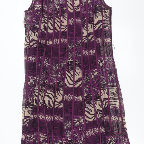 Gilani Womens Purple Geometric  Shift  Size 12