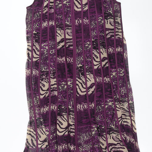 Gilani Womens Purple Geometric  Shift  Size 12