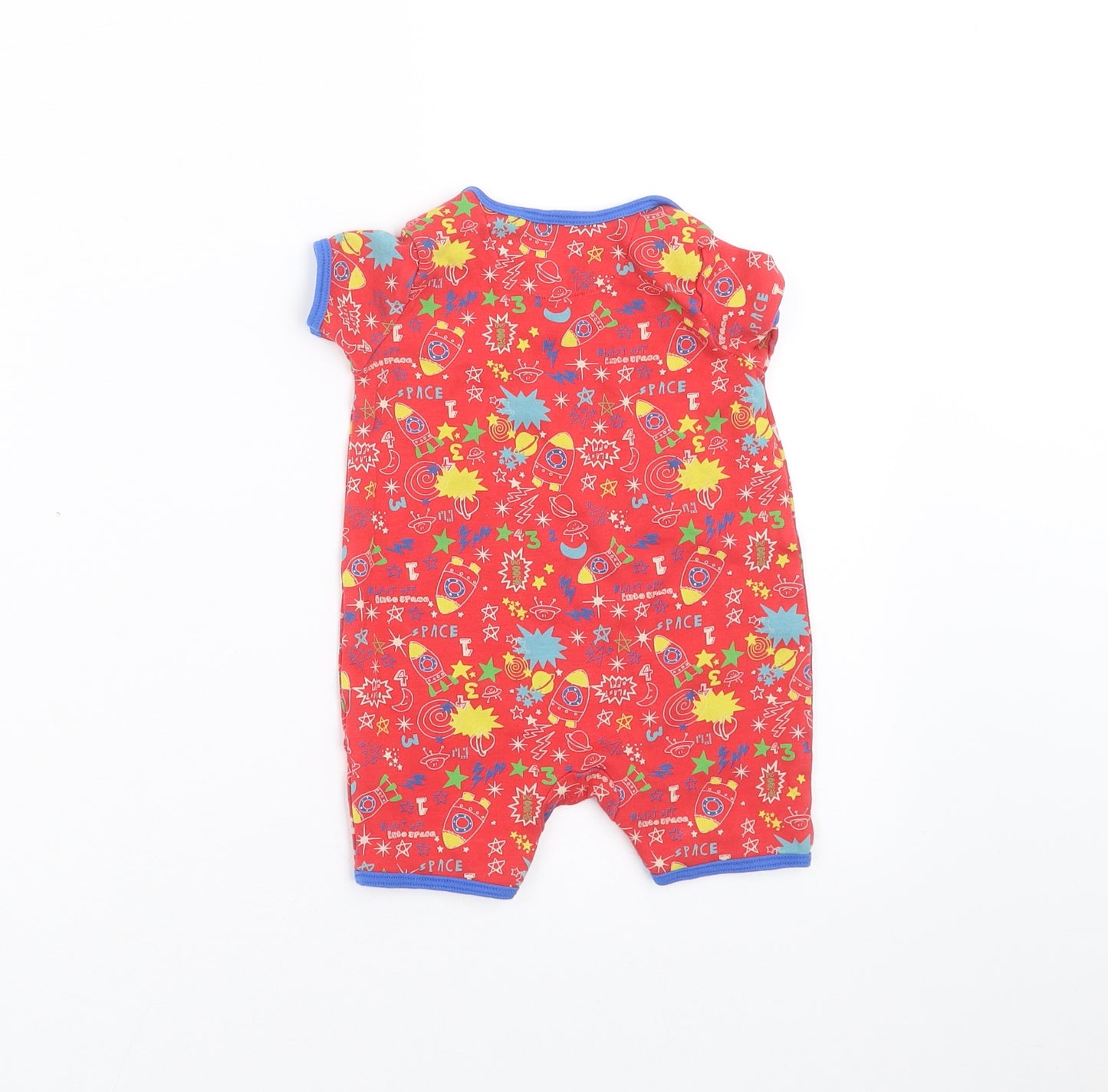 Mini Club Baby Red Geometric  Romper One-Piece Size 3-6 Months  - Space pattern