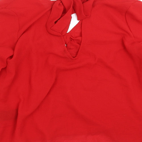 Divided by H&M Womens Red   Basic Blouse Size 8