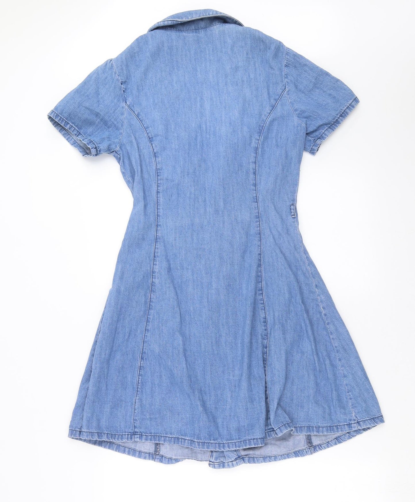 New Look Womens Blue  Denim Shirt Dress  Size 10