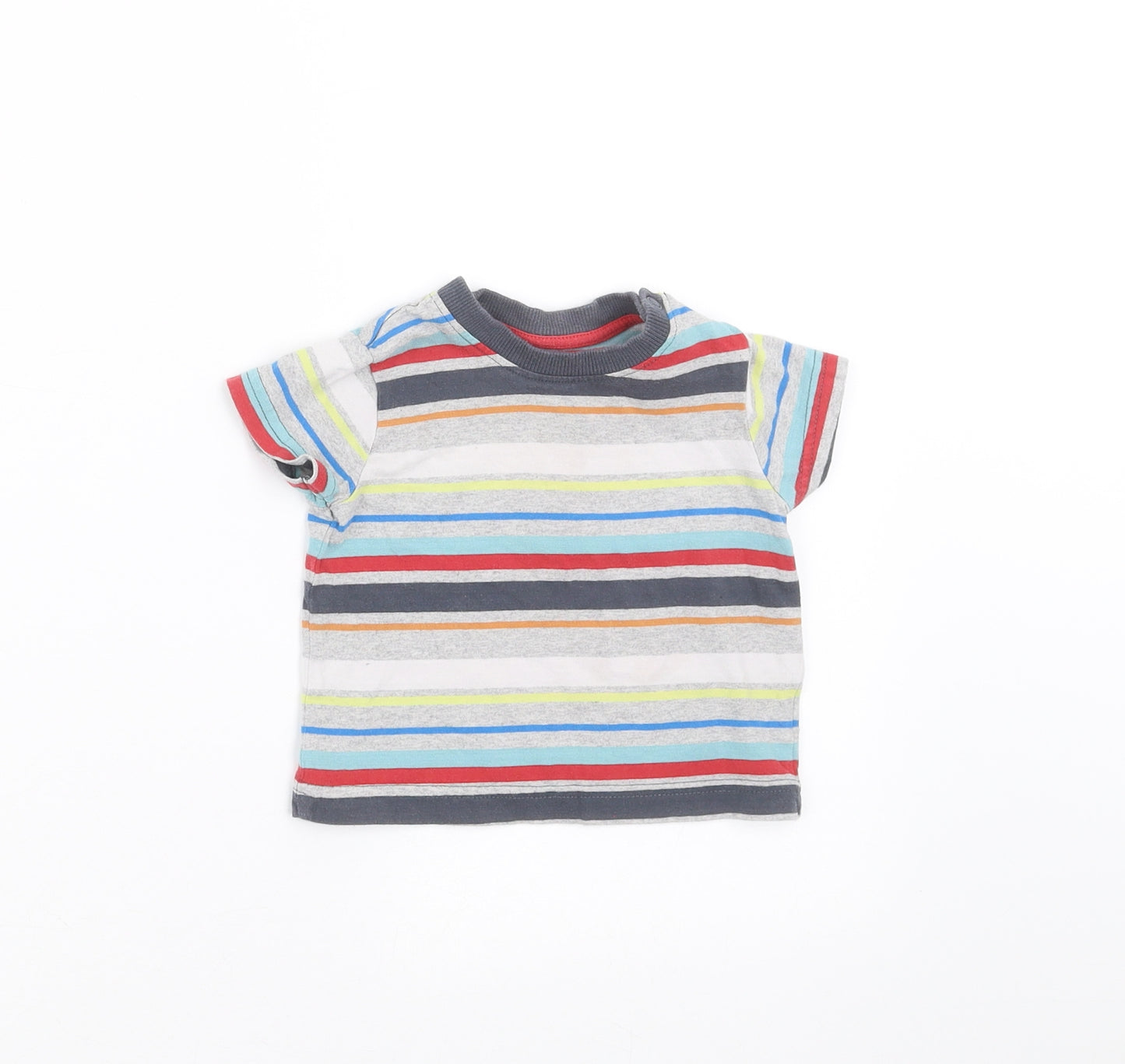 Nutmeg Baby Multicoloured Striped  Basic T-Shirt Size 3-6 Months