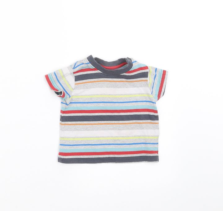 Nutmeg Baby Multicoloured Striped  Basic T-Shirt Size 3-6 Months