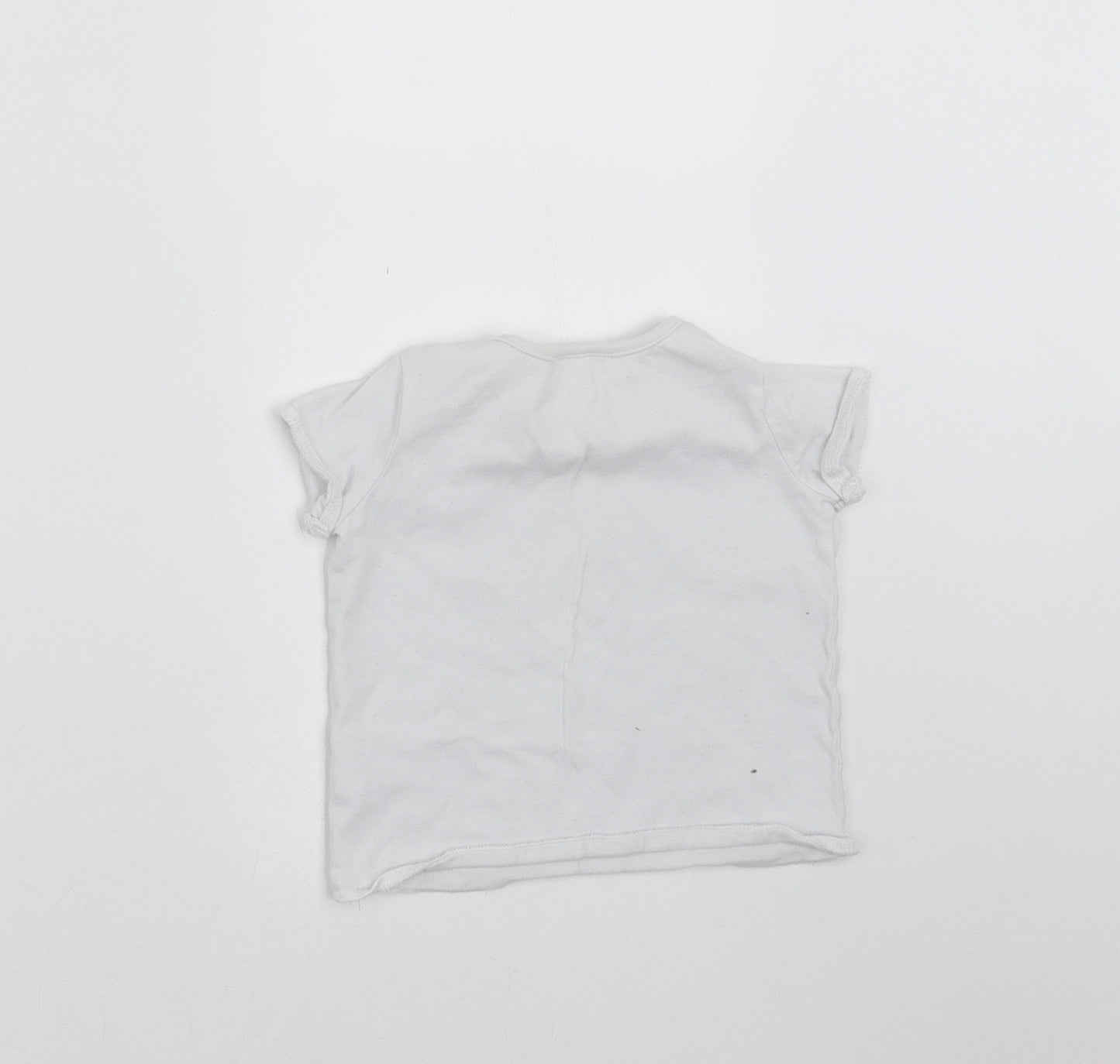 NEXT Baby White   Basic T-Shirt Size 3-6 Months  - animals