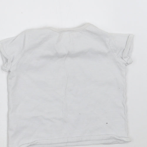 NEXT Baby White   Basic T-Shirt Size 3-6 Months  - animals
