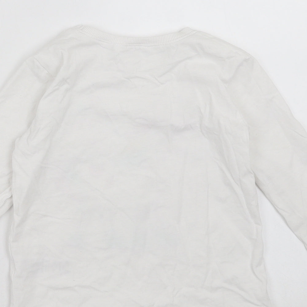 M&Co Girls White   Basic T-Shirt Size 3-4 Years  - unicorn
