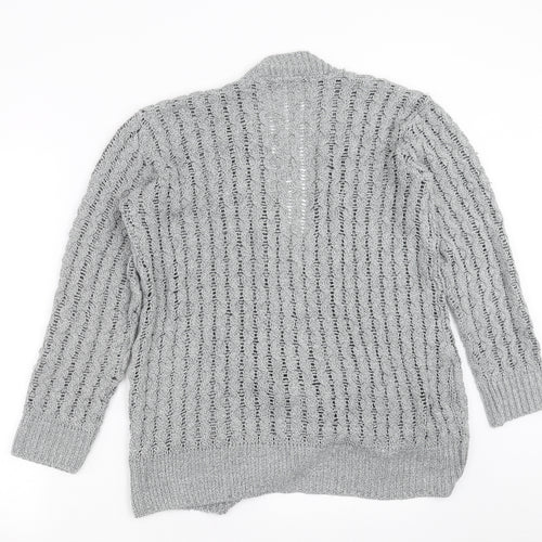 Boohoo Womens Grey  Knit Cardigan Jumper Size M