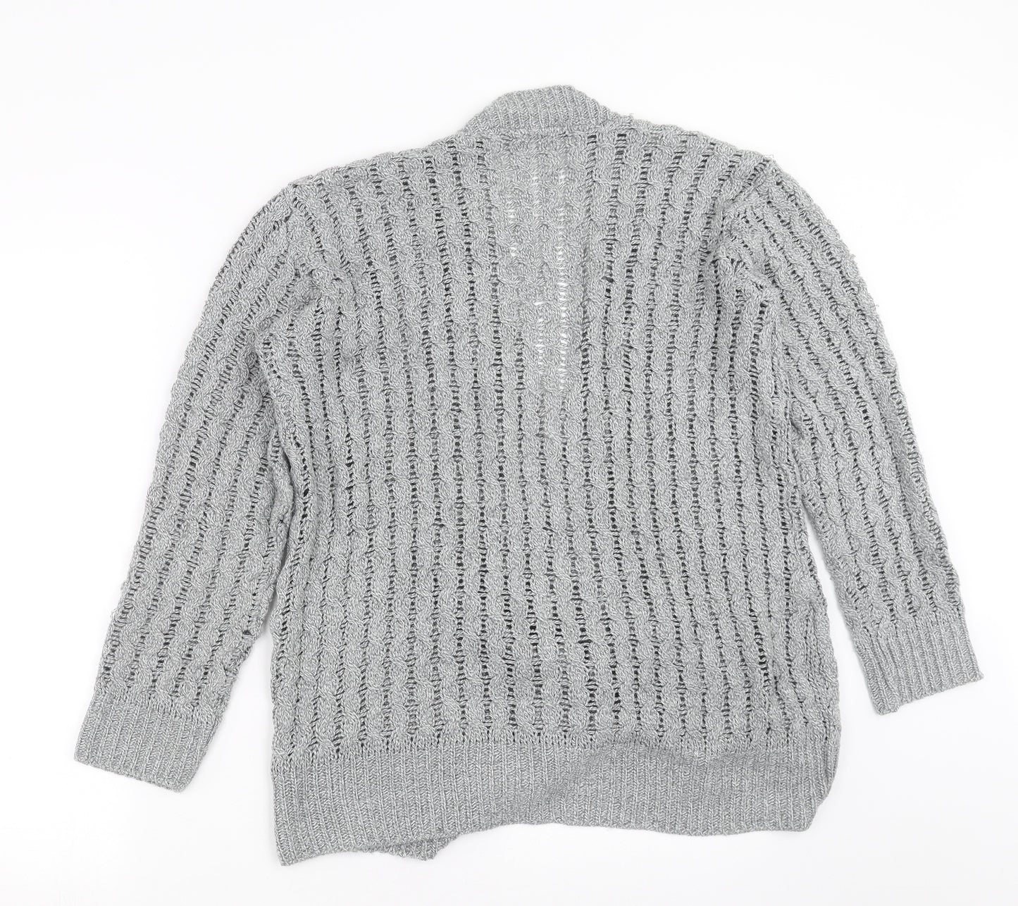 Boohoo Womens Grey  Knit Cardigan Jumper Size M