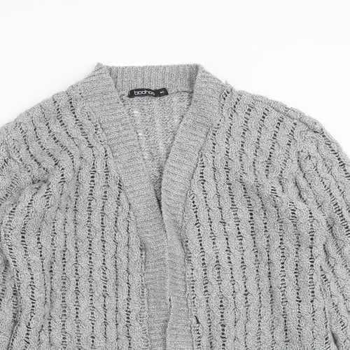 Boohoo Womens Grey  Knit Cardigan Jumper Size M