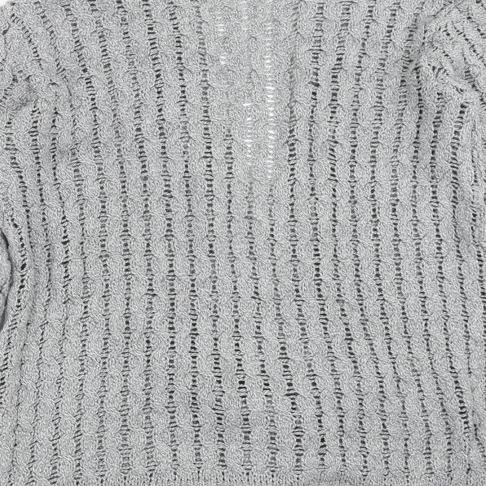 Boohoo Womens Grey  Knit Cardigan Jumper Size M