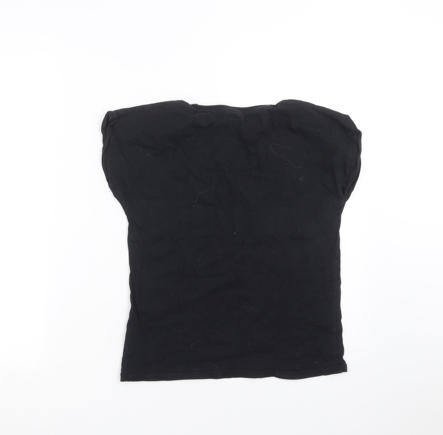 George Girls Black   Basic T-Shirt Size 11-12 Years  - Justice League