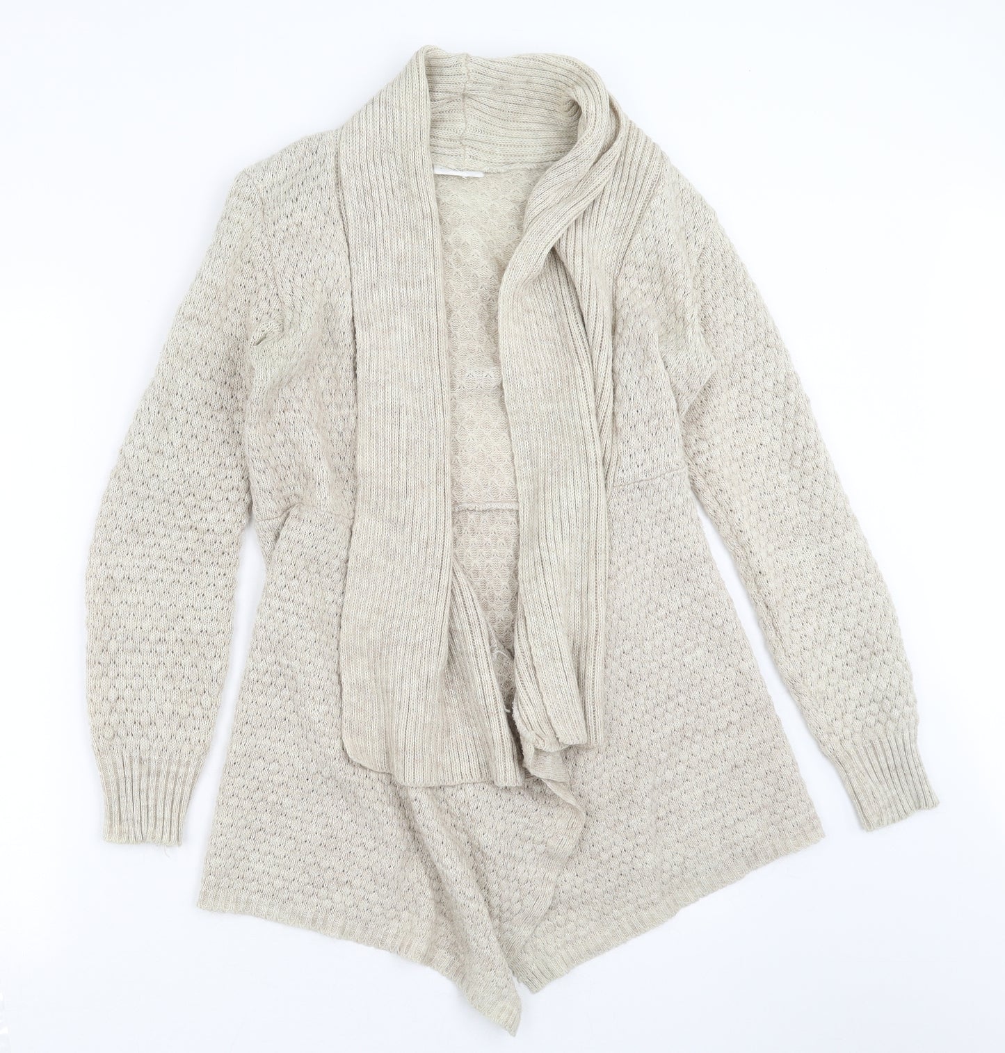 New Look Womens Beige  Knit Cardigan Jumper Size M