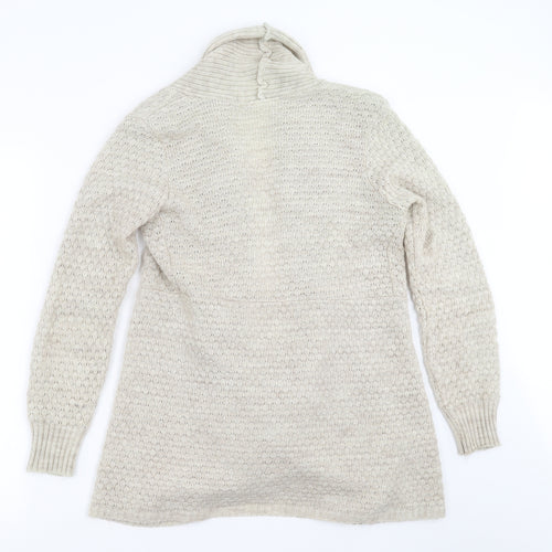 New Look Womens Beige  Knit Cardigan Jumper Size M