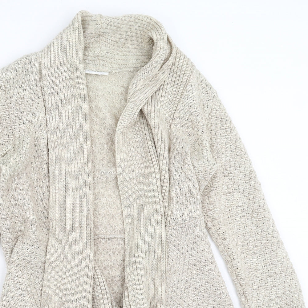 New Look Womens Beige  Knit Cardigan Jumper Size M