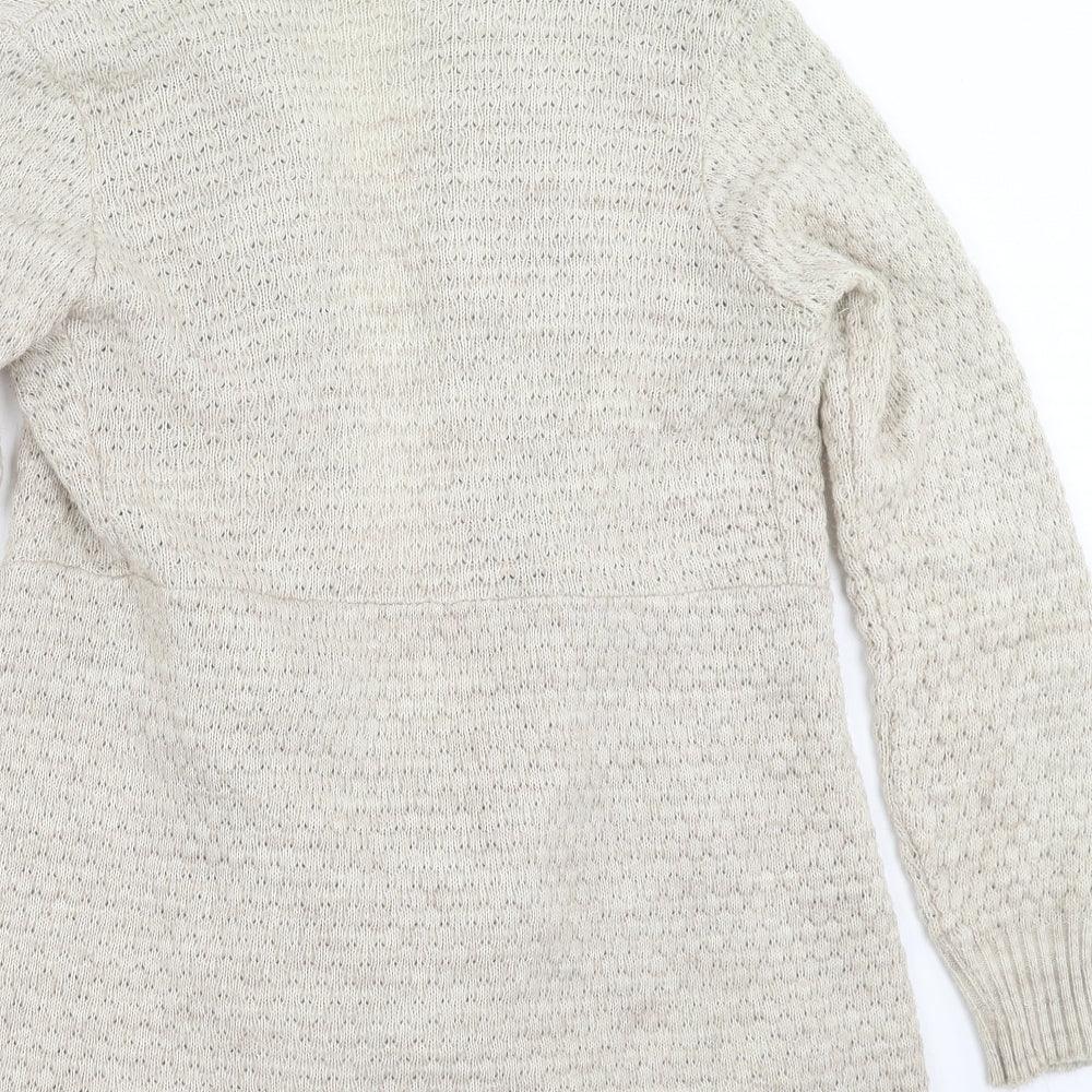 New Look Womens Beige  Knit Cardigan Jumper Size M