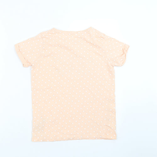 Primark Girls Pink Polka Dot  Basic T-Shirt Size 12-13 Years  - kindness
