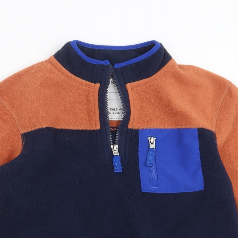 Marks and Spencer Boys Blue  Fleece Pullover Jumper Size 10-11 Years