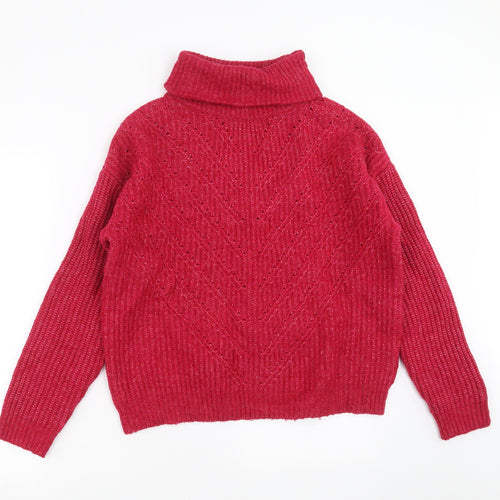 Yessica Womens Pink  Knit Pullover Jumper Size S