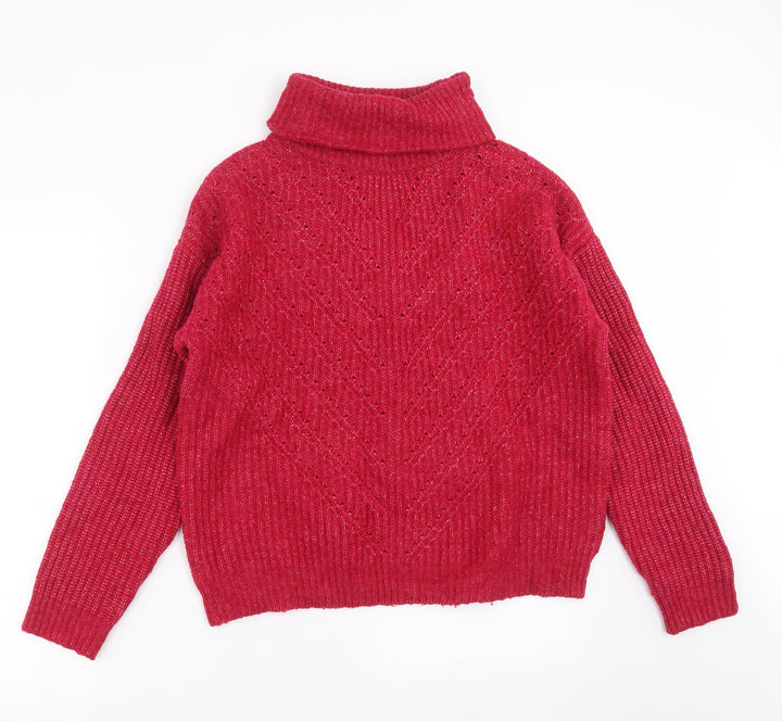 Yessica Womens Pink Knit Pullover Jumper Size S
