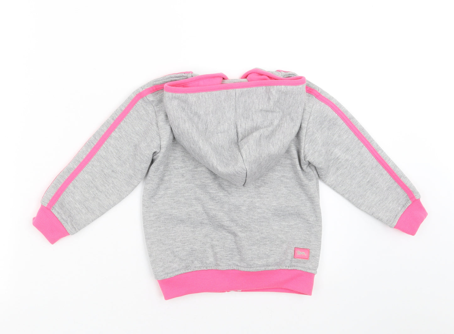 Lonsdale Girls Grey   Full Zip Hoodie Size 3-4 Years