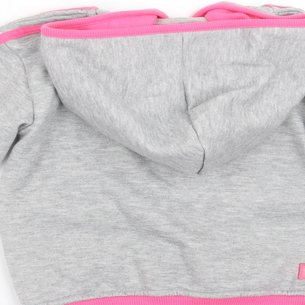 Lonsdale Girls Grey   Full Zip Hoodie Size 3-4 Years