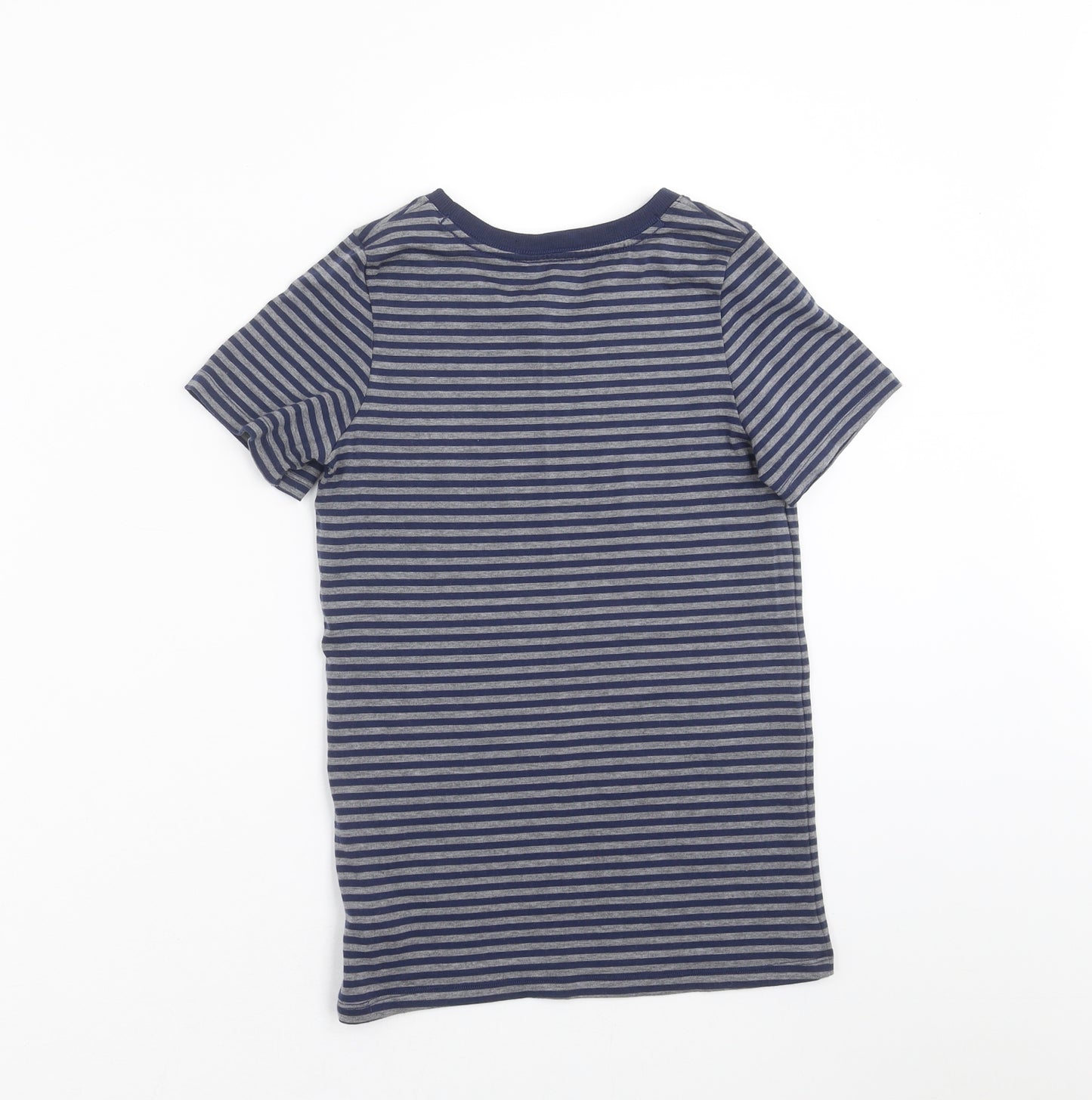 Marks and Spencer Boys Blue Striped  Basic T-Shirt Size 11-12 Years