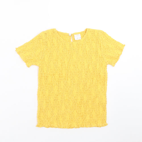 Zara Girls Yellow   Basic T-Shirt Size 10 Years